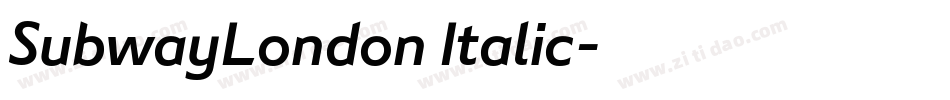 SubwayLondon Italic字体转换